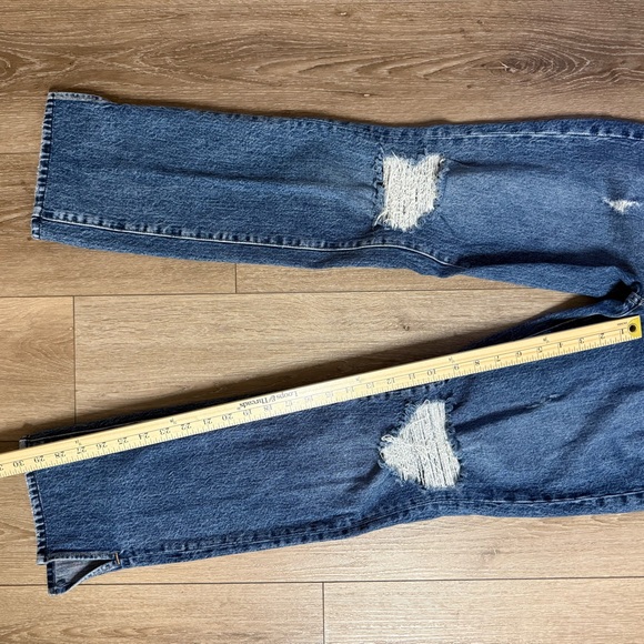 Good American Good Boy Blue Straight Leg Jeans - Picture 8 of 11